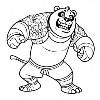Kung Fu Panda Boyama Sayfaları