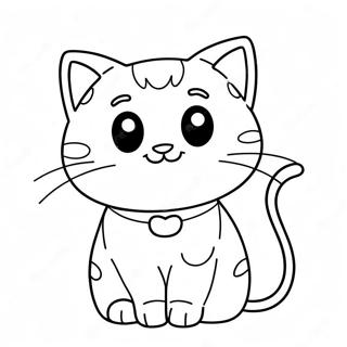Sevimli Kedi Meme Boyama Sayfasi 49787 10899