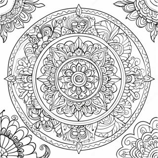 Karmasik Cadilar Bayrami Mandala Boyama Sayfasi 50073 10955