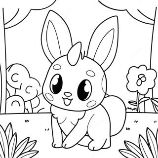 Cicek Bahcesindeki Sylveon Boyama Sayfasi 50723-11093
