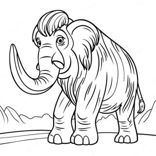 Dost Canli Mamut Boyama Sayfasi 50916 11141