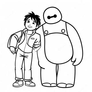 Hiro Hamada Ile Baymax Boyama Sayfasi 51093-11174