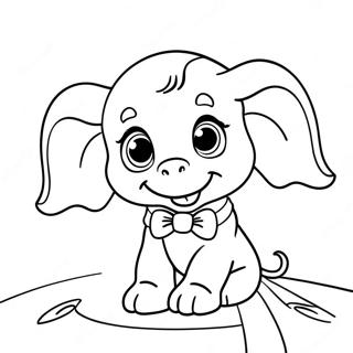 Sevimli Dumbo Sirkte Boyama Sayfasi 52851 11559