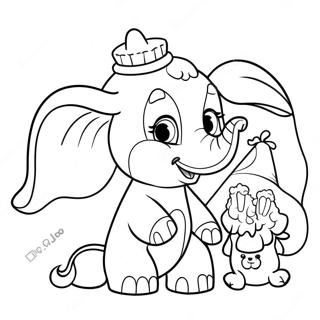 Dumbo Ve Palyacolar Boyama Sayfasi 52852 11561