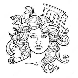 Medusa Boyama Sayfaları