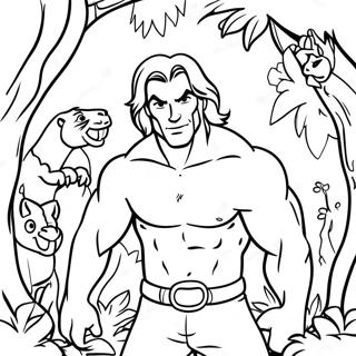 Tarzanin Orman Hayvanlariyla Boyama Sayfasi 54363-11904