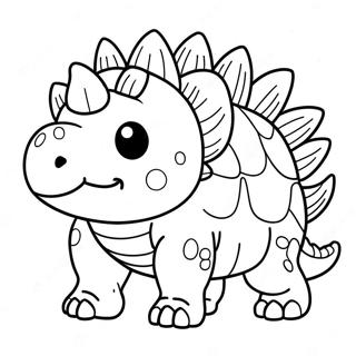 Sevimli Ankylosaurus Boyama Sayfasi 55253-12092