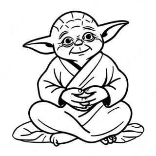 Yoda Meditasyon Yaparken Boyama Sayfasi 5534-26