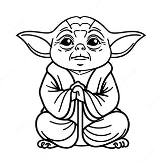 Yoda Meditasyon Yaparken Boyama Sayfasi 5534-27