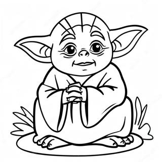 Yoda Meditasyon Yaparken Boyama Sayfasi 5534-28