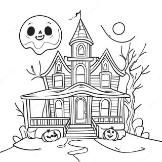 Korkutucu Perili Ev Boyama Sayfasi 55542-12152