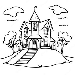 Tepe Uzerindeki Perili Ev Boyama Sayfasi 55545 12161