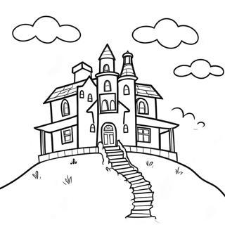 Tepe Uzerindeki Perili Ev Boyama Sayfasi 55545 12163