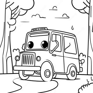 Tayo Parkta Surus Yaparken Boyama Sayfasi 56097 12284