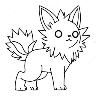 Jolteon Aksiyon Halinde Boyama Sayfasi 56823-12435