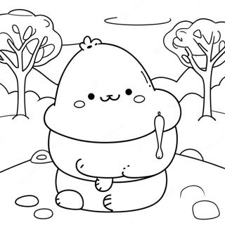 Cekici Sumikko Gurashi Kis Manzarasi Boyama Sayfasi 57394-12565