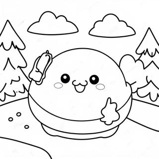 Cekici Sumikko Gurashi Kis Manzarasi Boyama Sayfasi 57394-12566