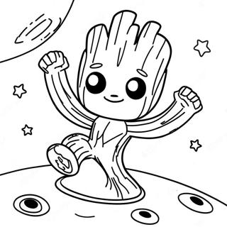 Uzayda Groot Boyama Sayfasi 57656 12622