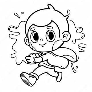 Enerjik Cocuk Oynarken Boyama Sayfasi 58026 12701
