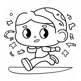 Enerjik Cocuk Oynarken Boyama Sayfasi 58026 12702