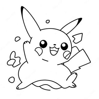 Pikachu Havada Ziplarken Boyama Sayfasi 58824-12871