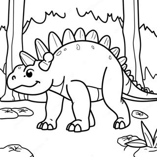Stegosaurus Ormanda Jurassic Park Boyama Sayfasi 59588 13062