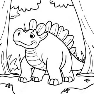 Stegosaurus Ormanda Jurassic Park Boyama Sayfasi 59588 13064