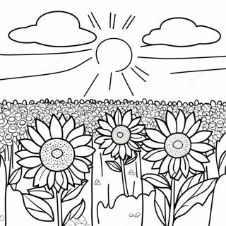 Aycicegi Tarlasi Boyama Sayfasi 60140 13179