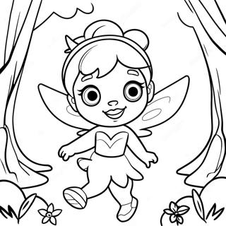 Tinker Bellin Buyulu Ormanda Boyama Sayfasi 60315-13228