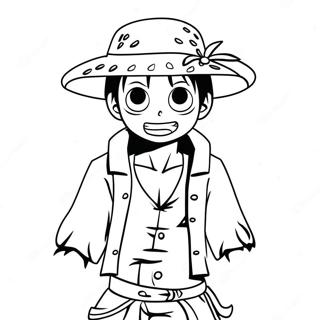 Luffy Korsan Kiyafetinde Boyama Sayfasi 60853-13350