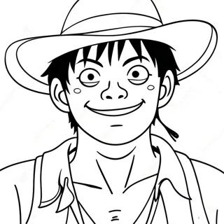 Luffy Korsan Kiyafetinde Boyama Sayfasi 60853-13351