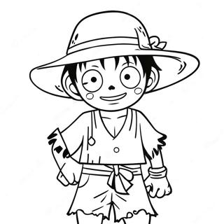 Luffy Korsan Kiyafetinde Boyama Sayfasi 60853-13352