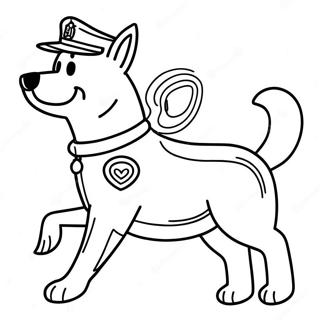 Aksiyon Halindeki Polis Kopegi Boyama Sayfasi 61045-13398