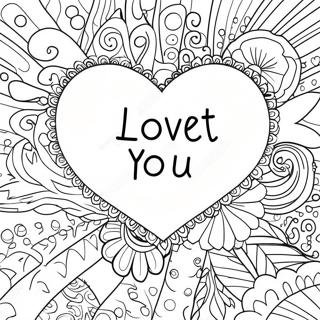 Tatli Seni Seviyorum Mesaji Boyama Sayfasi 61319 13483