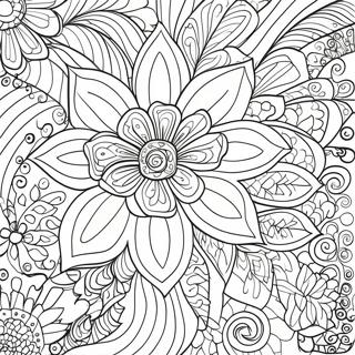 Hayalperest Zentangle Cicek Boyama Sayfasi 61957-13650