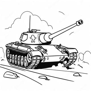 Aksiyon Halindeki Askeri Tank Boyama Sayfasi 62220-13708