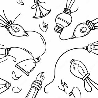 Noel Işıkları Boyama Sayfaları