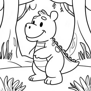 Barney Buyulu Ormanda Boyama Sayfasi 62984-13924