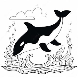 Katil Balina Atlama Boyama Sayfasi 63071-13937