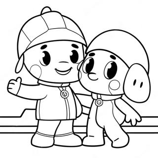 Pocoyo Ve Loula Bir Macerada Boyama Sayfasi 63348-14038