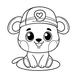 Sapkali Oynak Beanie Boo Boyama Sayfasi 63528 14074