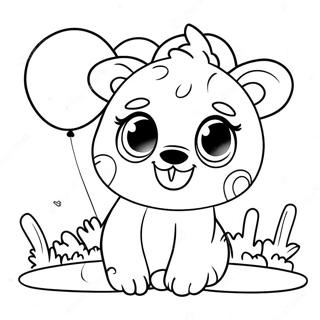 Balonlarla Mutlu Beanie Boo Boyama Sayfasi 63529 14079