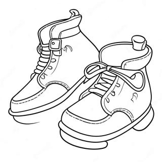 Komik Cizgi Film Karakteri Ayakkabilari Boyama Sayfasi 6378 339