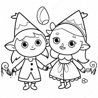 Ben Ve Holly Boyama Sayfaları