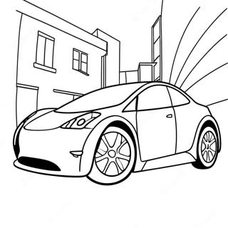 Sik Elektrikli Araba Boyama Sayfasi 64353-12963