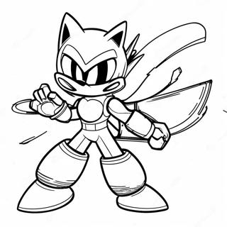 Metal Sonic Aksiyon Halinde Boyama Sayfasi 64703-13827