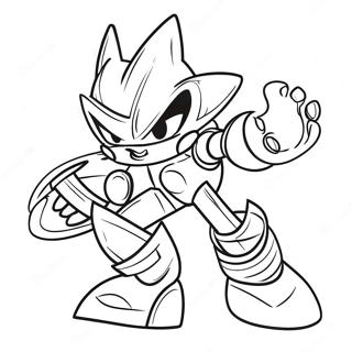 Metal Sonic Aksiyon Halinde Boyama Sayfasi 64703-13828