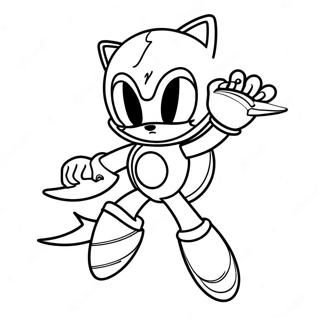 Metal Sonic Yuksek Ucuyor Boyama Sayfasi 64704-13829