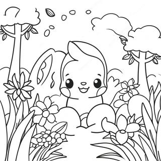 Canli Bahar Bahcesi Boyama Sayfasi 655 1634