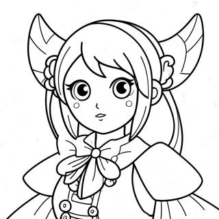 Fantastik Kiyafetli Anime Kiz Boyama Sayfasi 65910-14417